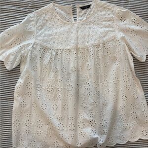 White Eyelet Women’s Top